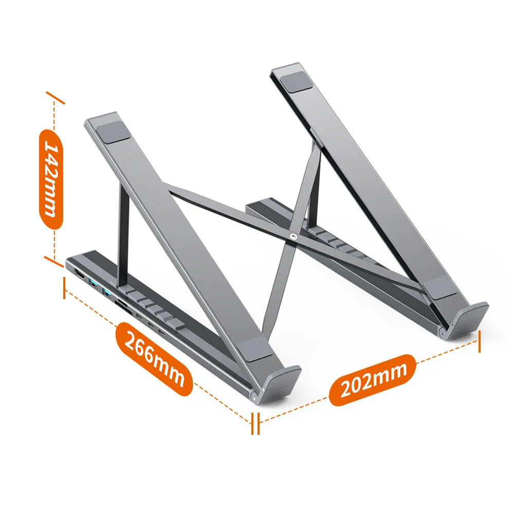 ElevatePro Laptop Stand: Ergonomic Design with Integrated USB Hub