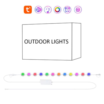 🎅🎄✨Festive Outdoor Glow: Smart RGBIC LEDs Eaves Lights for Year-Round Fun