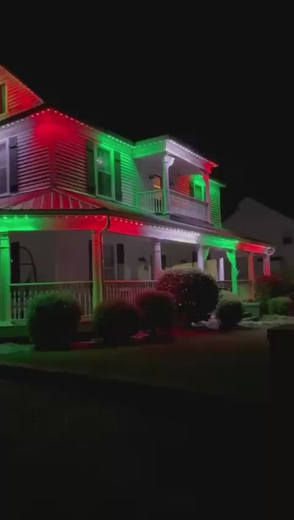 🎅🎄✨Festive Outdoor Glow: Smart RGBIC LEDs Eaves Lights for Year-Round Fun